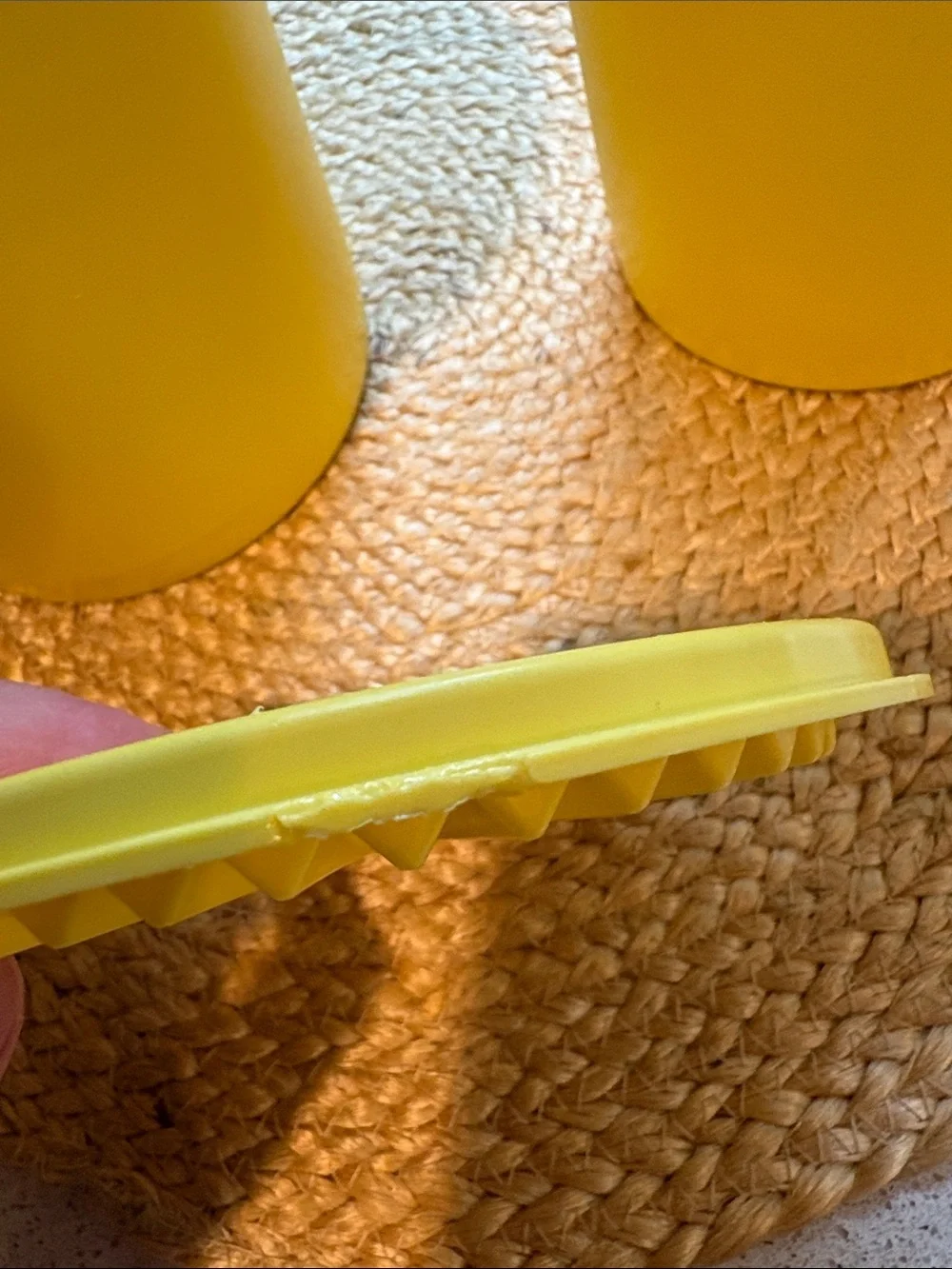 (2) Vintage Tupperware Yellow Servalier Canisters (809 and 811)